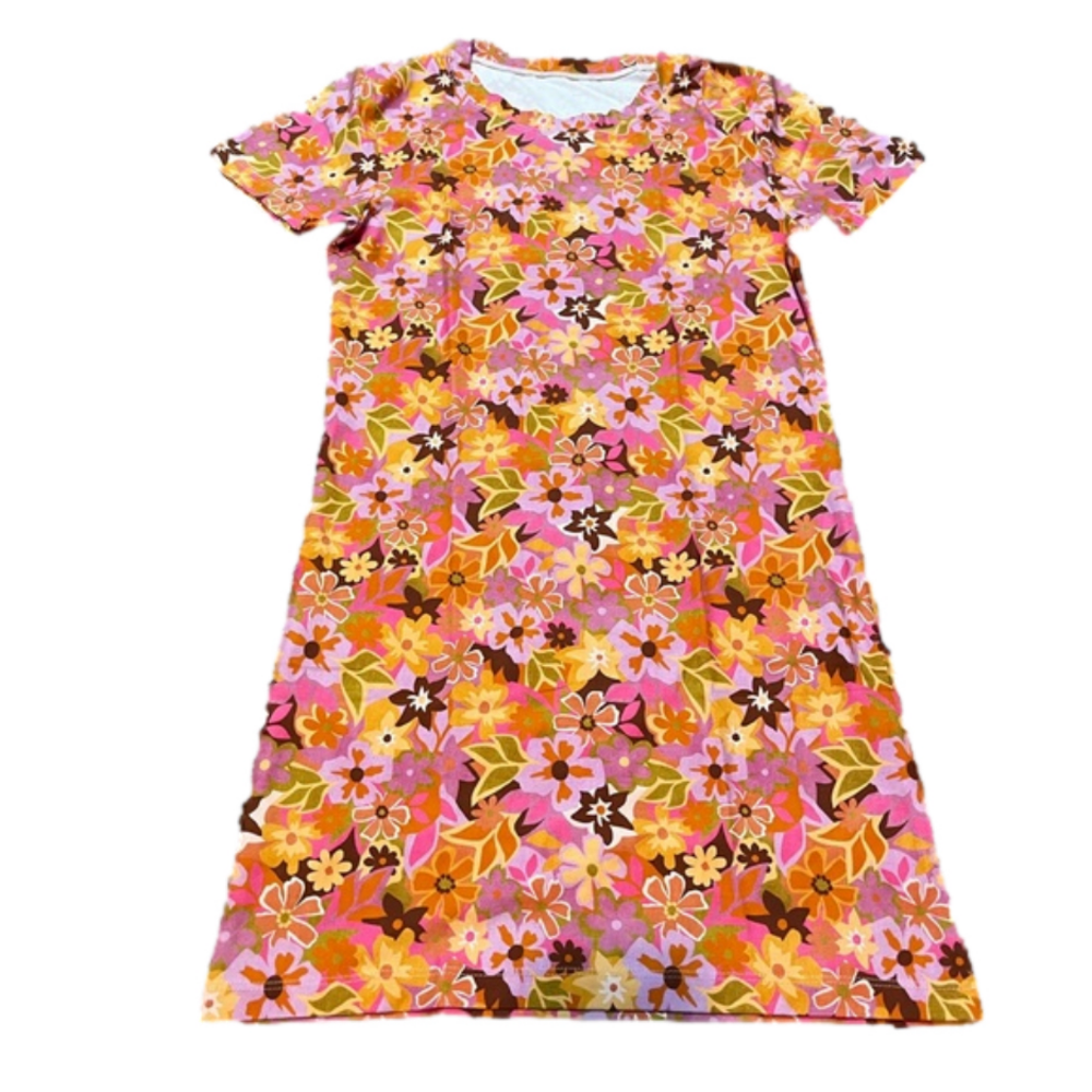 NWT Stone Fox Swim Bambi Baby Tee Swim Dress in Retro Pop Size Medium